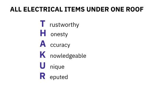 THAKUR SHROFF & ELECTRIC COMPANY